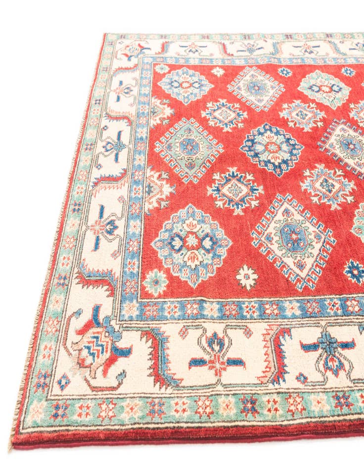 Detail image of  5' x 6' 9  Hand Knotted Kazak Rug