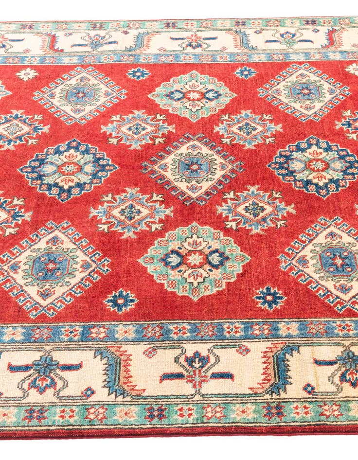Detail image of  5' x 6' 9  Hand Knotted Kazak Rug