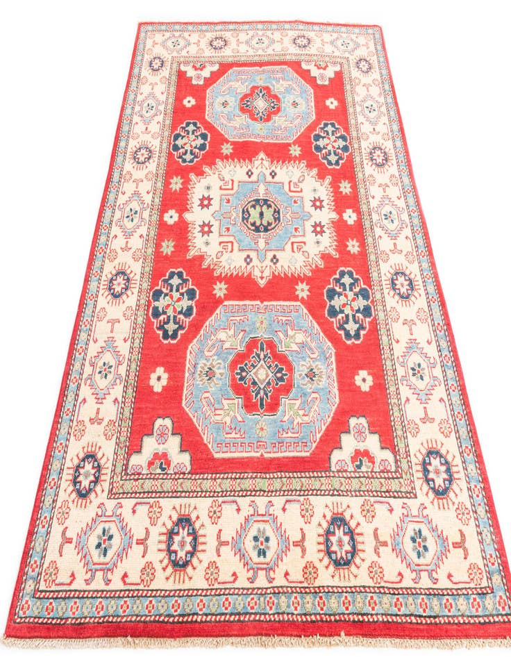 Detail image of  4' 9 x 7'  Hand Knotted Kazak Rug