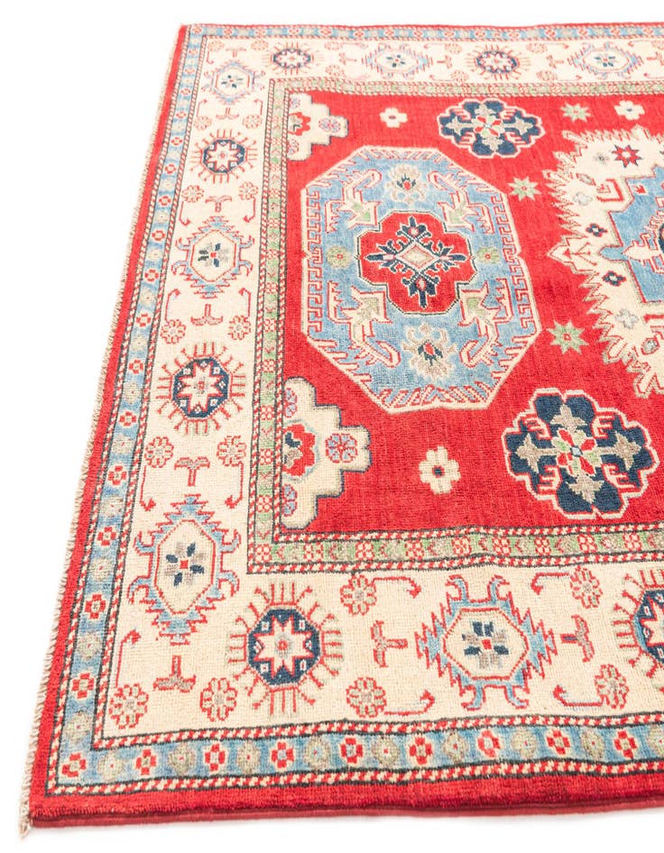 Detail image of  4' 9 x 7'  Hand Knotted Kazak Rug