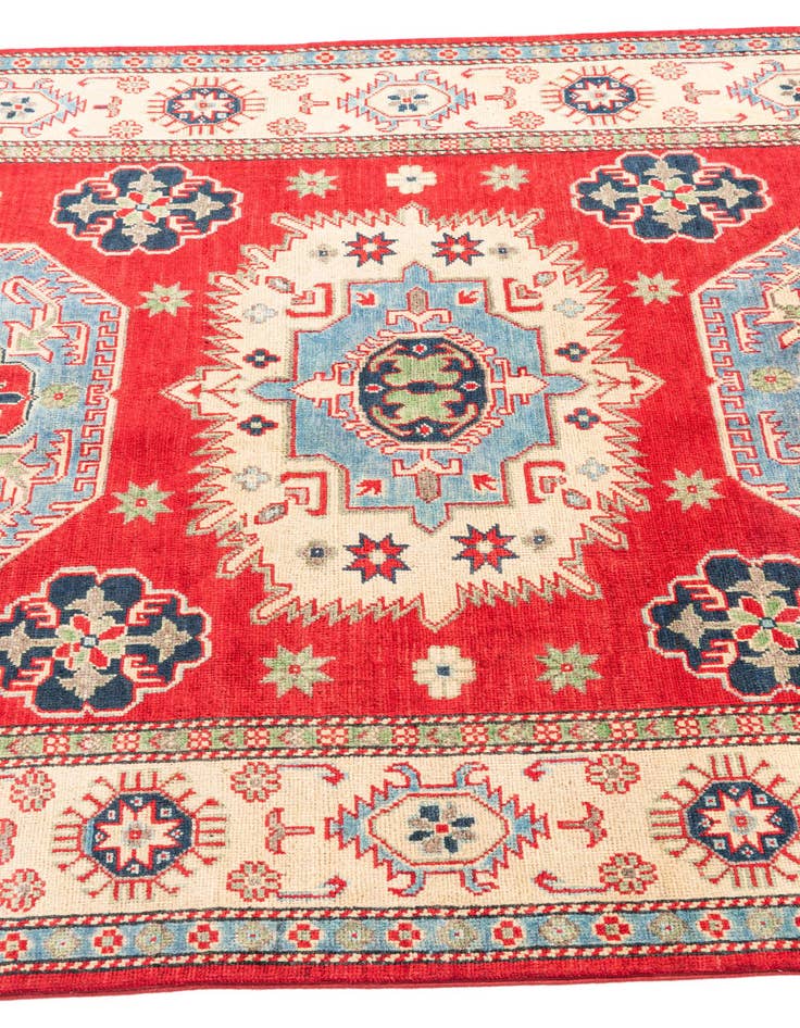 Detail image of  4' 9 x 7'  Hand Knotted Kazak Rug