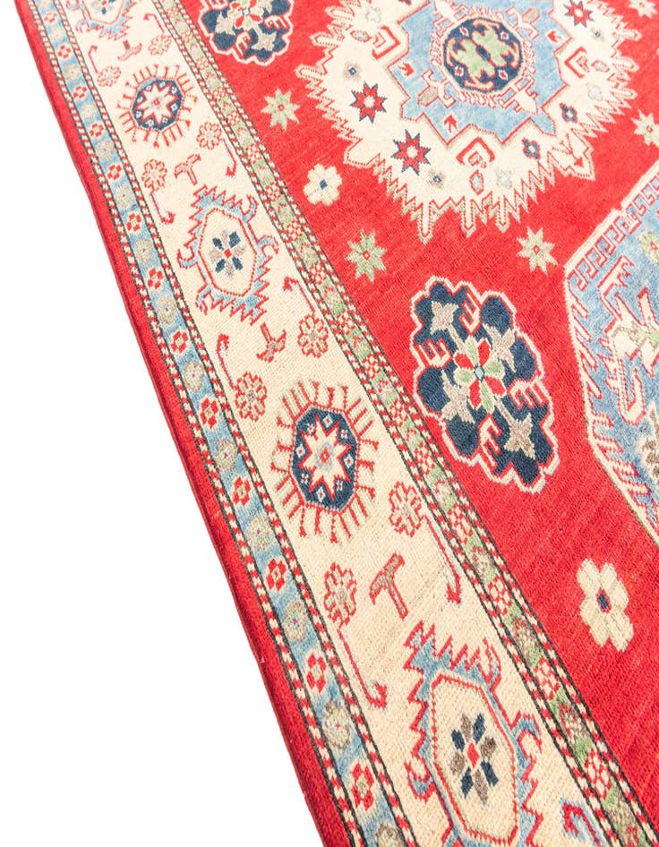 Detail image of  4' 9 x 7'  Hand Knotted Kazak Rug