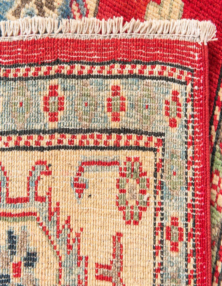 Detail image of  4' 9 x 7'  Hand Knotted Kazak Rug