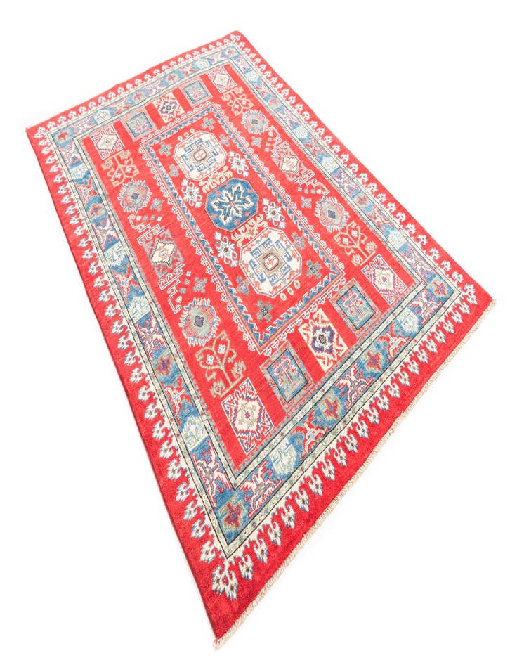 Detail image of  5' x 7'  Hand Knotted Kazak Rug