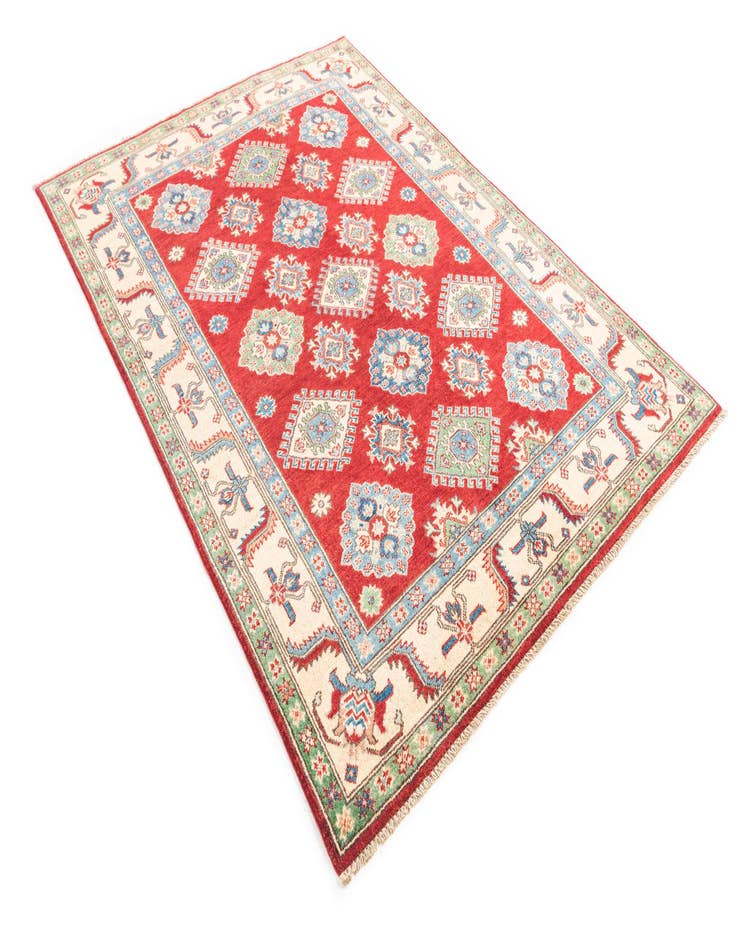 Detail image of  5' x 6' 10  Hand Knotted Kazak Rug