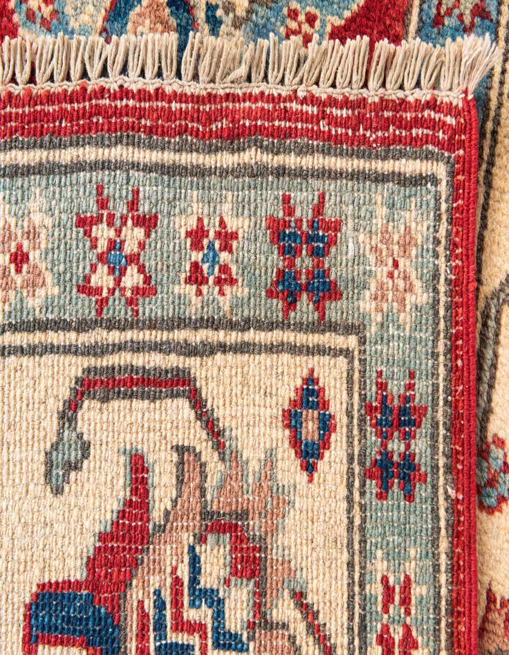 Detail image of  5' x 6' 10  Hand Knotted Kazak Rug