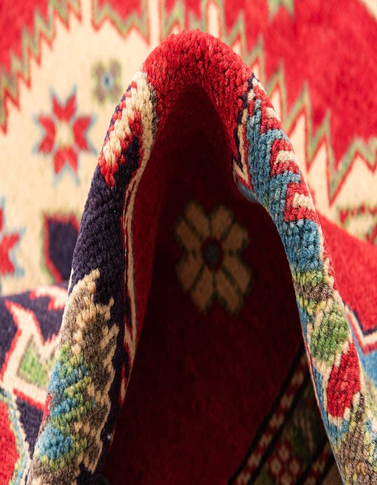 Detail image of  5' 1 x 6' 6  Hand Knotted Kazak Rug
