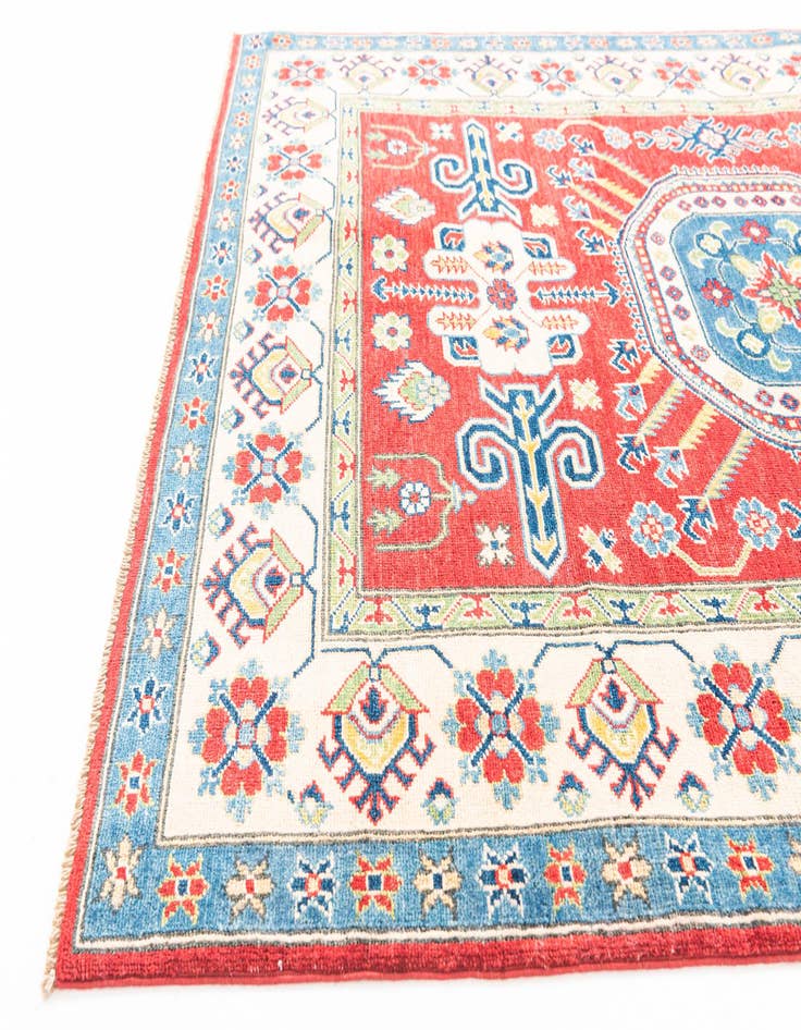Detail image of  5' 1 x 6' 10  Hand Knotted Kazak Rug