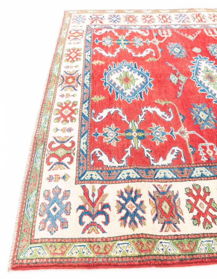 Detail image of  5' x 7'  Hand Knotted Kazak Rug