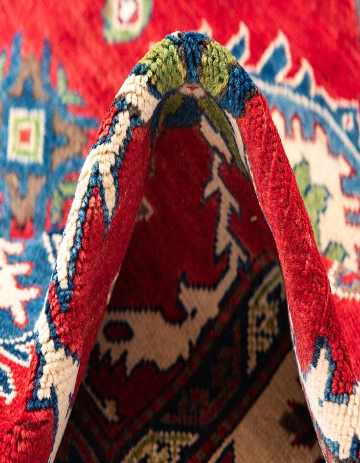 Detail image of  5' x 7'  Hand Knotted Kazak Rug