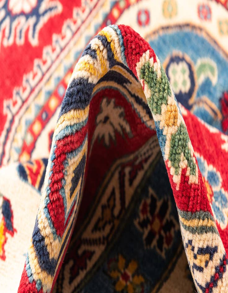 Detail image of  5' 9 x 8' 5  Hand Knotted Kazak Rug