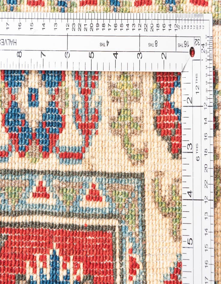 Detail image of  2' 8 x 4'  Hand Knotted Kazak Rug