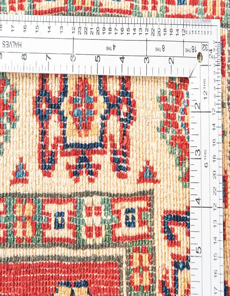 Detail image of  2' 8 x 4' 6  Hand Knotted Kazak Rug