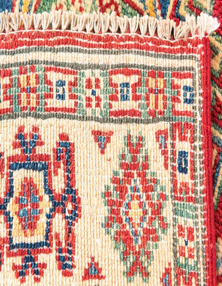 Detail image of  2' 8 x 4' 6  Hand Knotted Kazak Rug