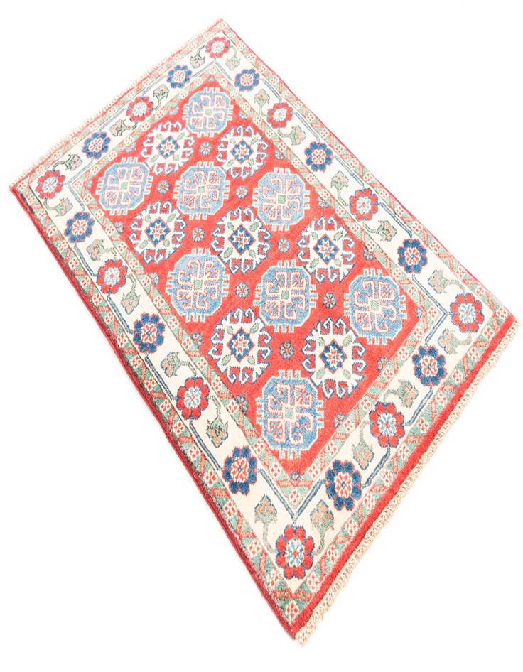 Detail image of  2' 9 x 4'  Hand Knotted Kazak Rug