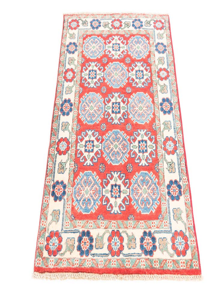 Detail image of  2' 9 x 4'  Hand Knotted Kazak Rug