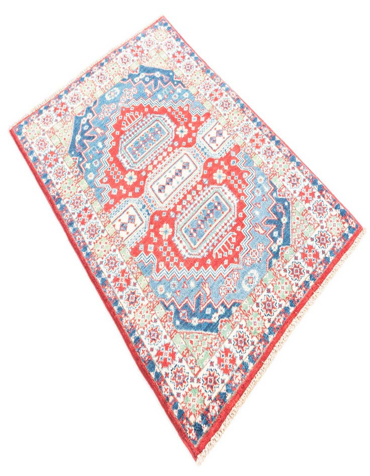 Detail image of  2' 10 x 4' 2  Hand Knotted Kazak Rug