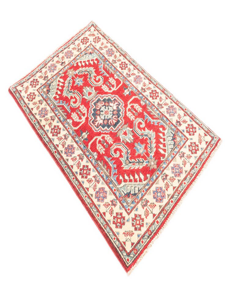 Detail image of  2' 9 x 4' 2  Hand Knotted Kazak Rug