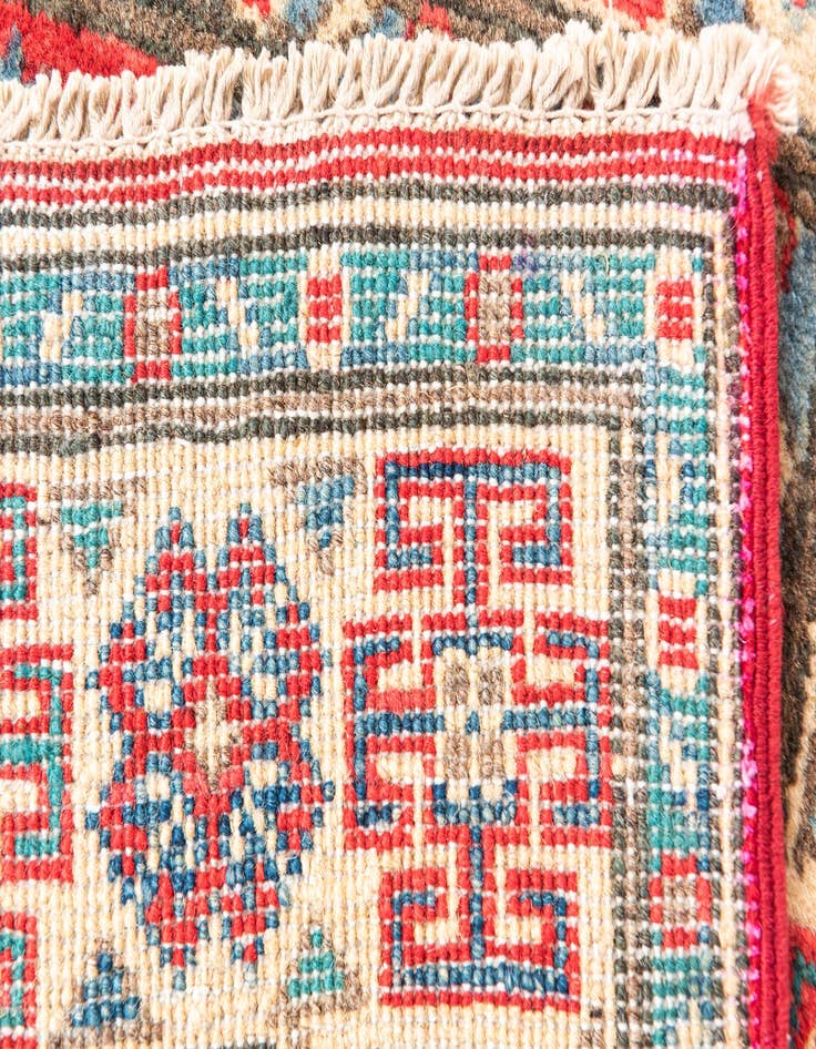 Detail image of  2' 7 x 4' 3  Hand Knotted Kazak Rug