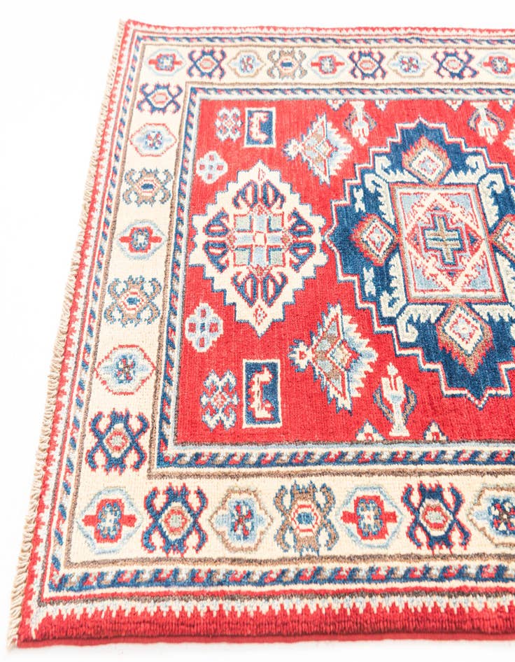 Detail image of  2' 8 x 4'  Hand Knotted Kazak Rug