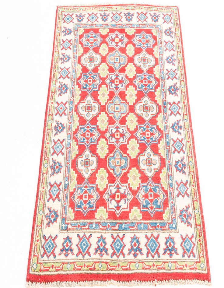 Detail image of  2' 10 x 4'  Hand Knotted Kazak Rug