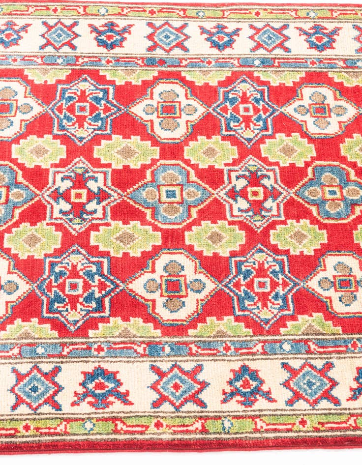 Detail image of  2' 10 x 4'  Hand Knotted Kazak Rug