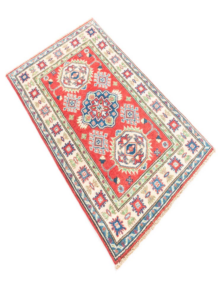 Detail image of  2' 7 x 4' 2  Hand Knotted Kazak Rug