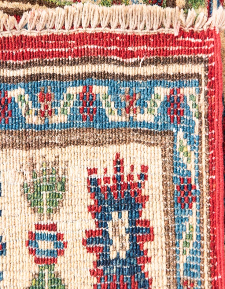 Detail image of  2' 7 x 4' 3  Hand Knotted Kazak Rug