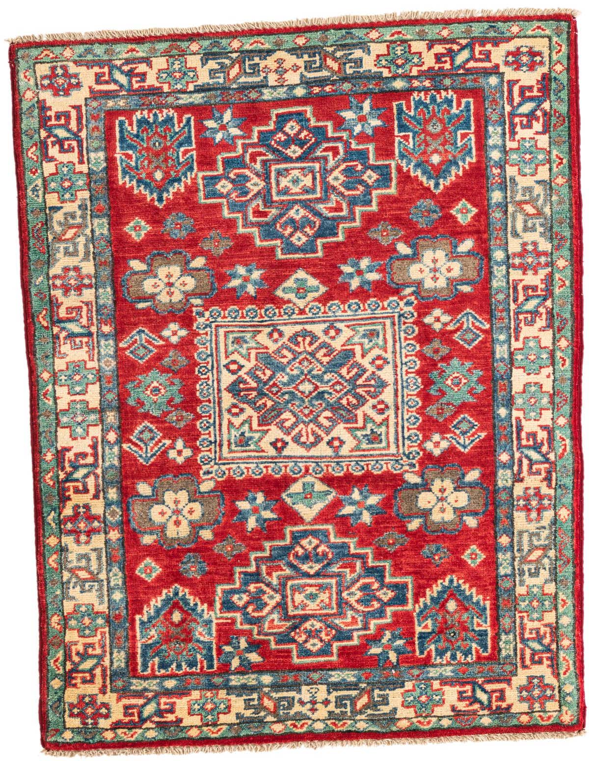 Primary image  2' 7 x 4' 3  Hand Knotted Kazak Rug