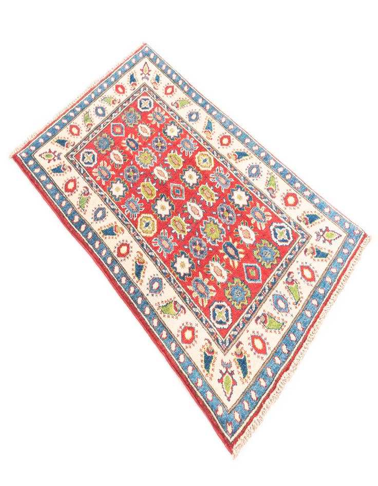 Detail image of  2' 6 x 4' 2  Hand Knotted Kazak Rug