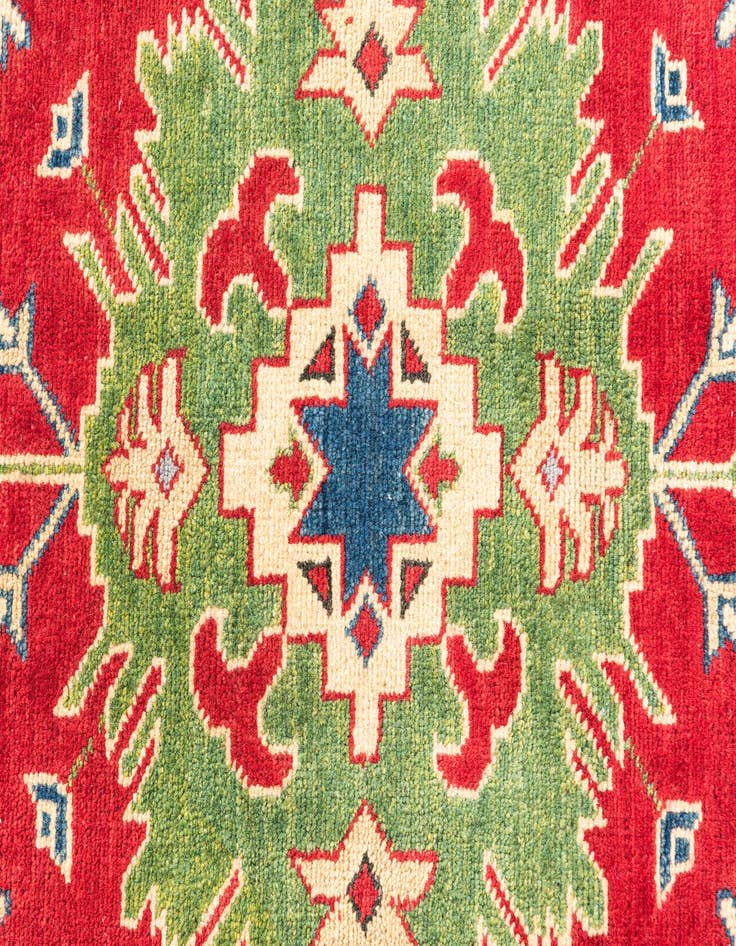 Detail image of  2' 7 x 4' 1  Hand Knotted Kazak Rug