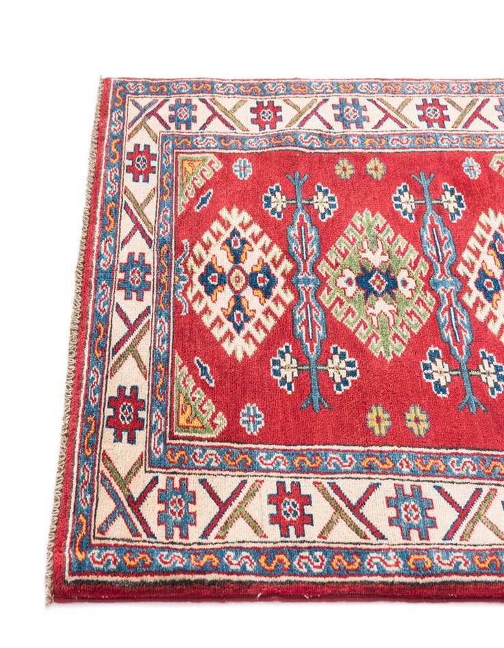 Detail image of  2' 10 x 4'  Hand Knotted Kazak Rug