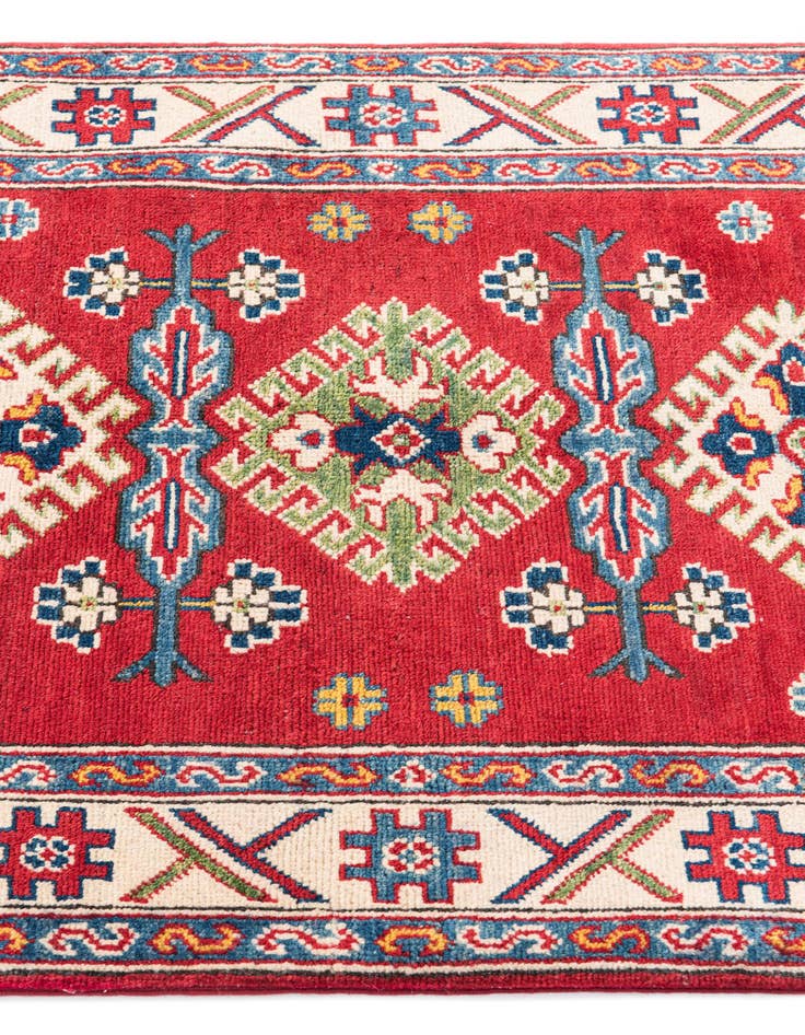 Detail image of  2' 10 x 4'  Hand Knotted Kazak Rug