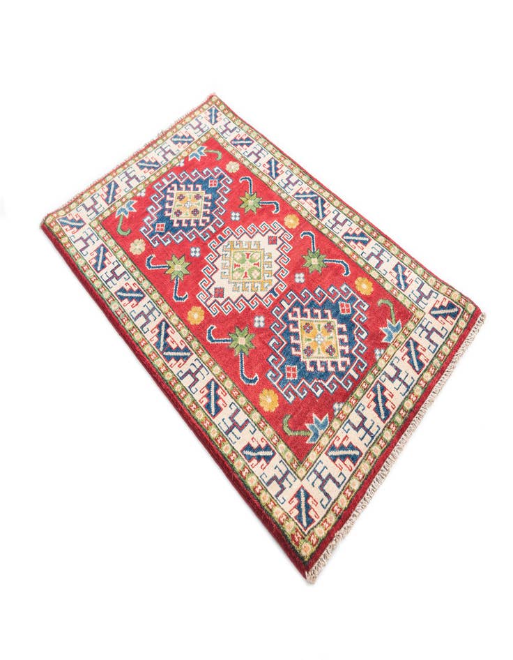 Detail image of  2' 8 x 4' 3  Hand Knotted Kazak Rug