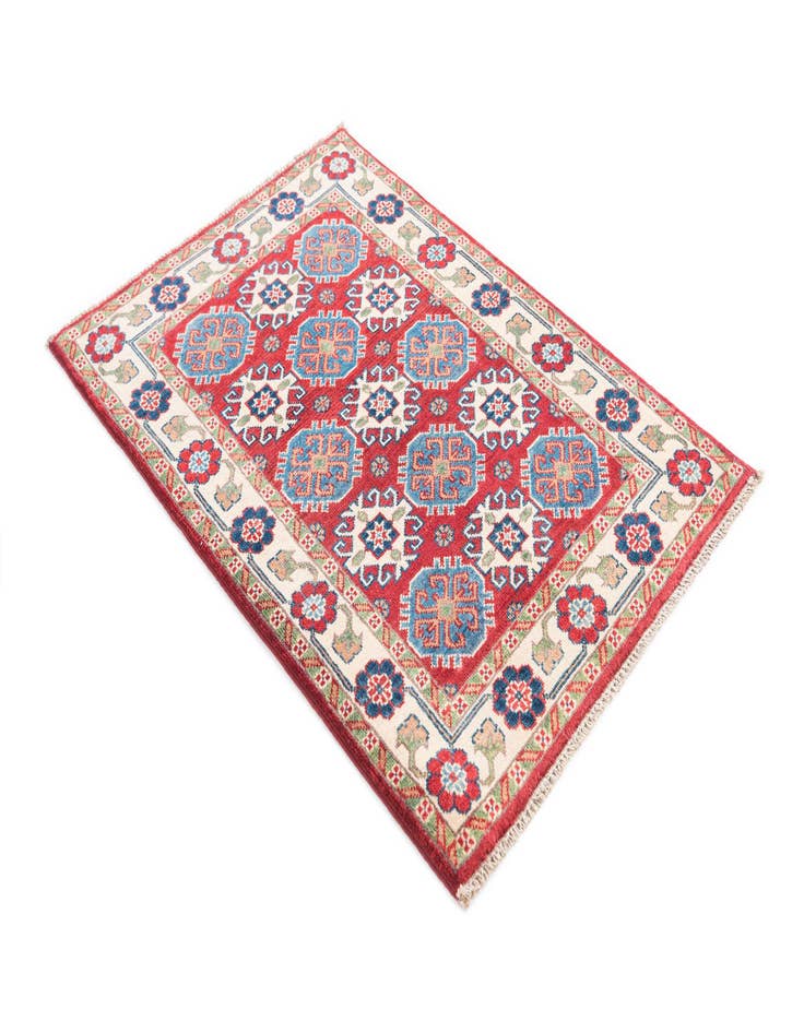 Detail image of  2' 9 x 4'  Hand Knotted Kazak Rug