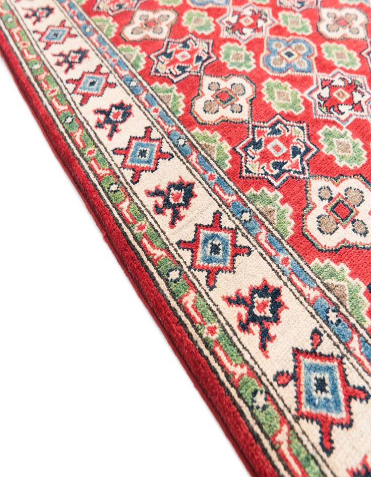 Detail image of  2' 10 x 4'  Hand Knotted Kazak Rug