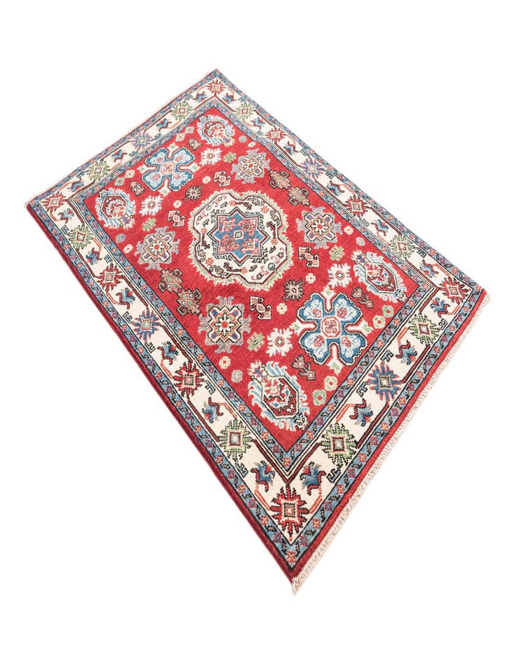 Detail image of  3' 2 x 4' 9  Hand Knotted Kazak Rug