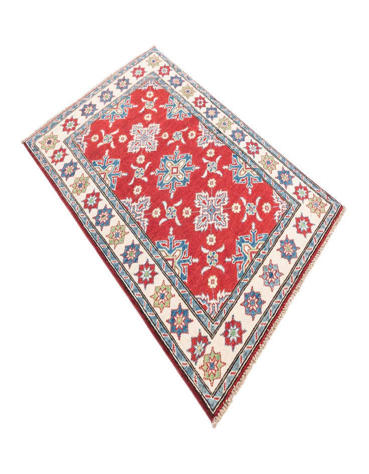 Detail image of  3' 2 x 4' 9  Hand Knotted Kazak Rug