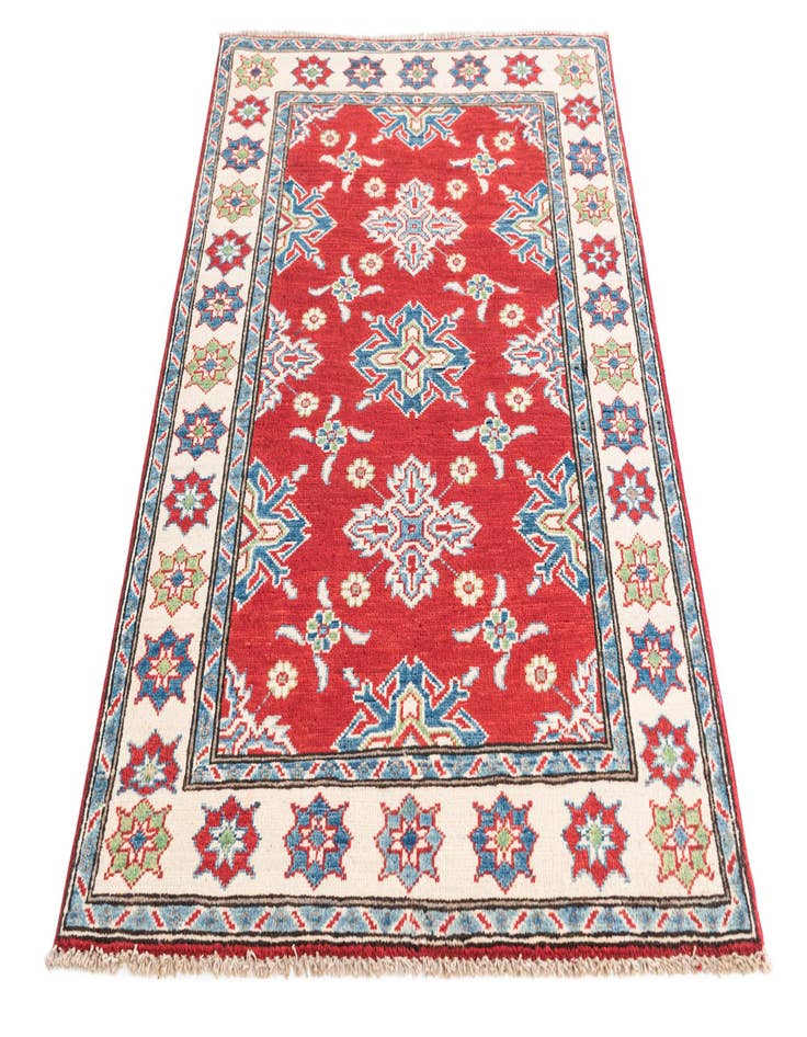 Detail image of  3' 2 x 4' 9  Hand Knotted Kazak Rug