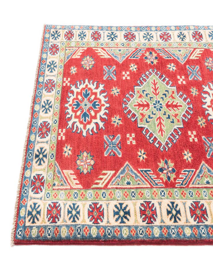 Detail image of  3' 3 x 5'  Hand Knotted Kazak Rug