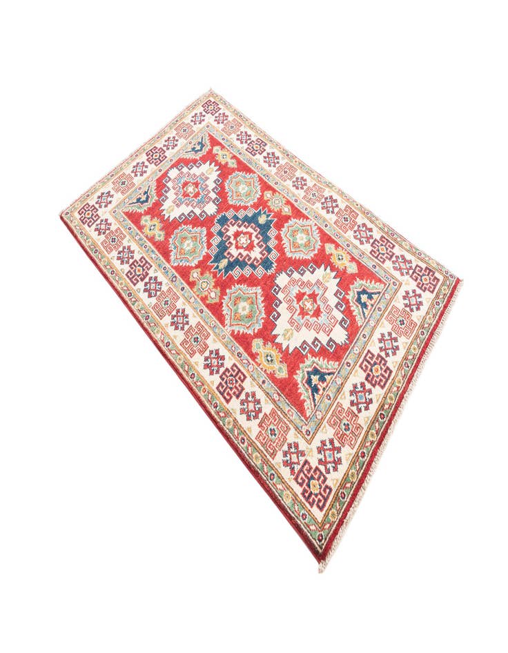 Detail image of  3' 3 x 5'  Hand Knotted Kazak Rug