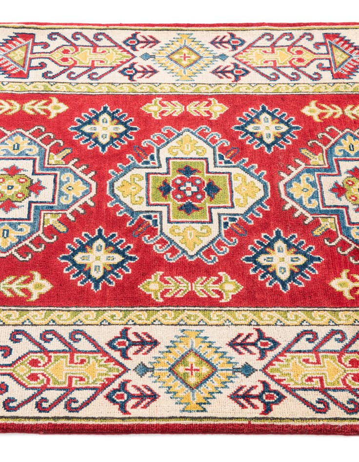 Detail image of  3' 4 x 4' 10  Hand Knotted Kazak Rug