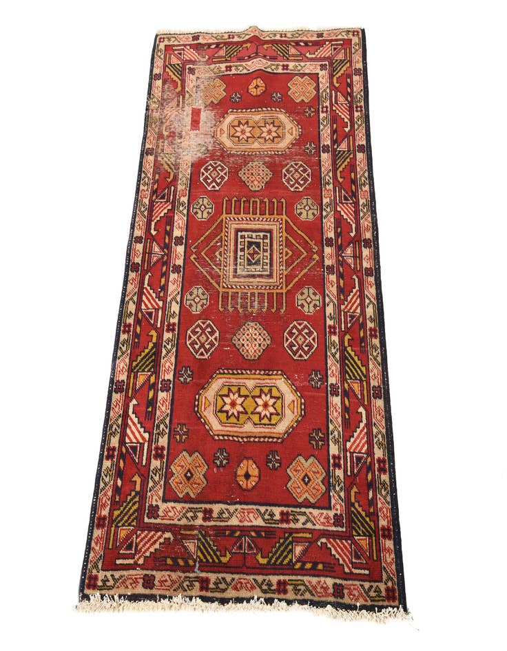 Detail image of  2' 8 x 4' 4  Hand Knotted Kazak Persian Wool Rug