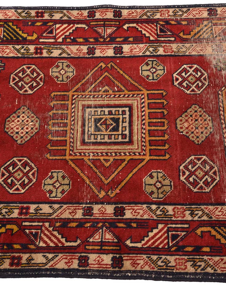 Detail image of  2' 8 x 4' 4  Hand Knotted Kazak Persian Wool Rug