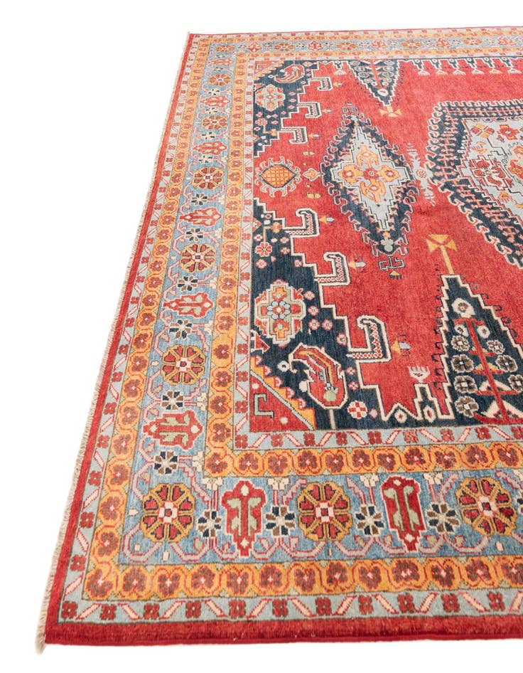 Detail image of  8' x 9' 10  Hand Knotted Kazak Rug