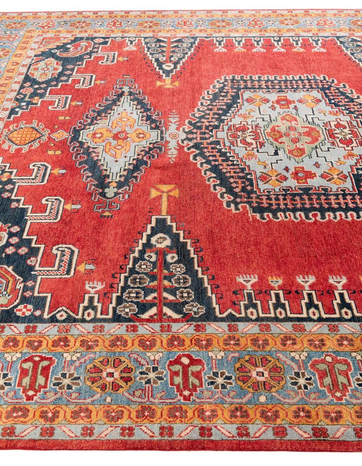 Detail image of  8' x 9' 10  Hand Knotted Kazak Rug