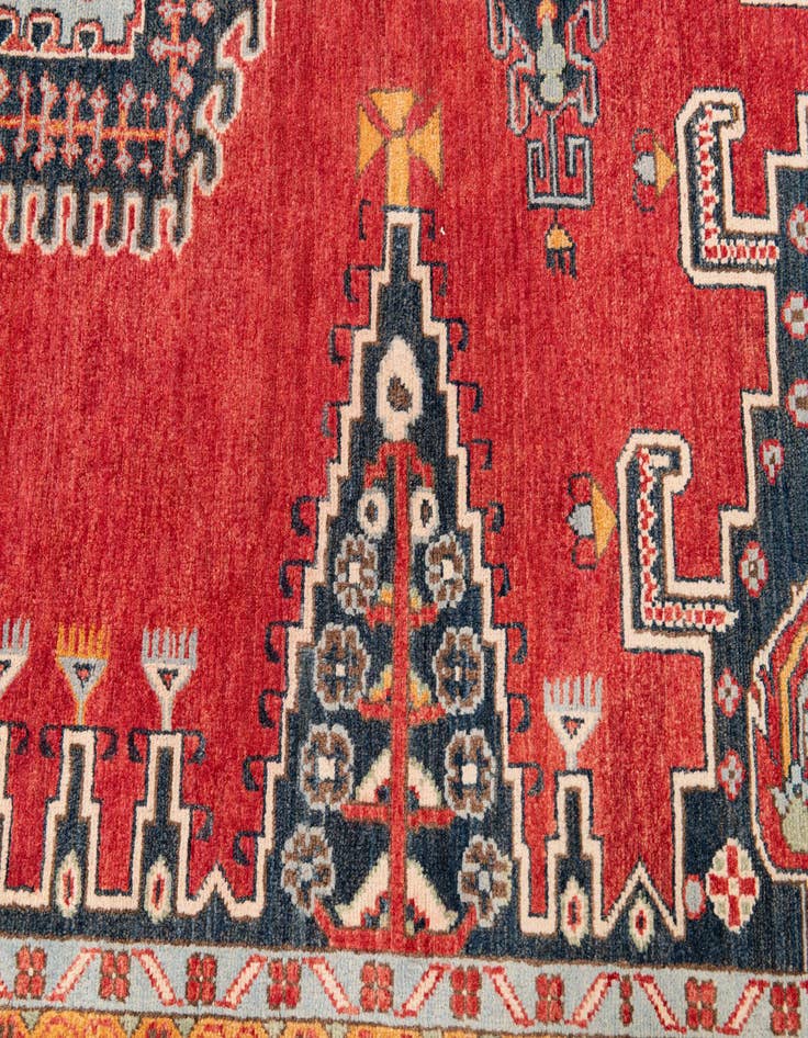 Detail image of  8' x 9' 10  Hand Knotted Kazak Rug