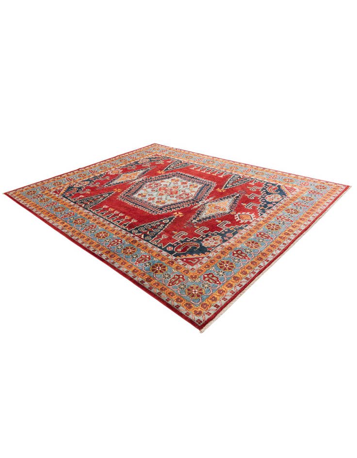 Detail image of  8' x 9' 9  Hand Knotted Kazak Rug