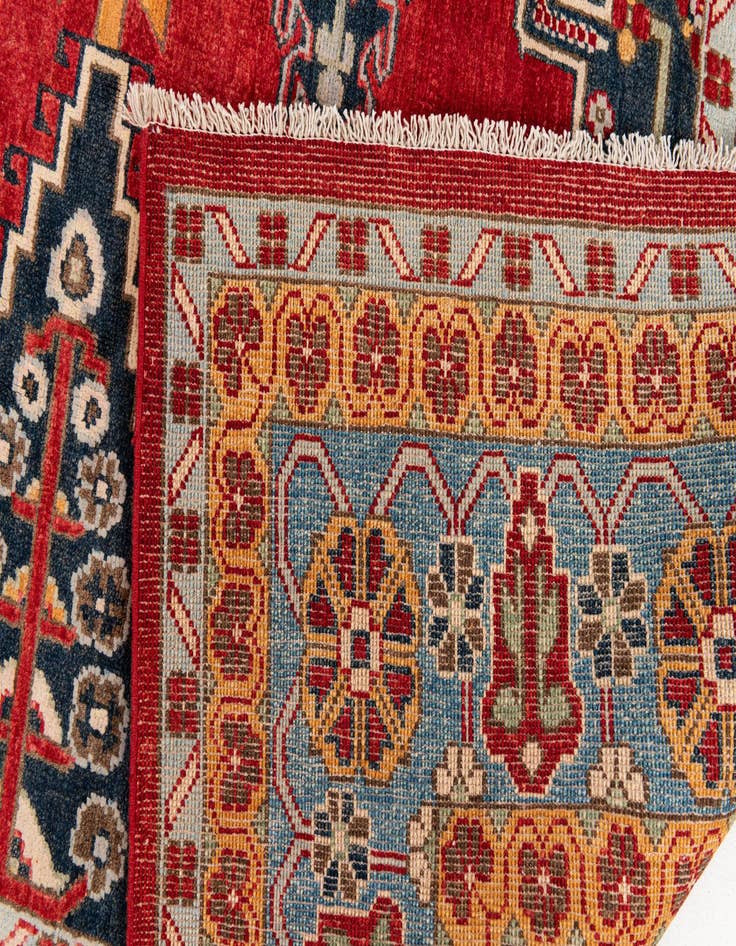 Detail image of  8' x 9' 9  Hand Knotted Kazak Rug
