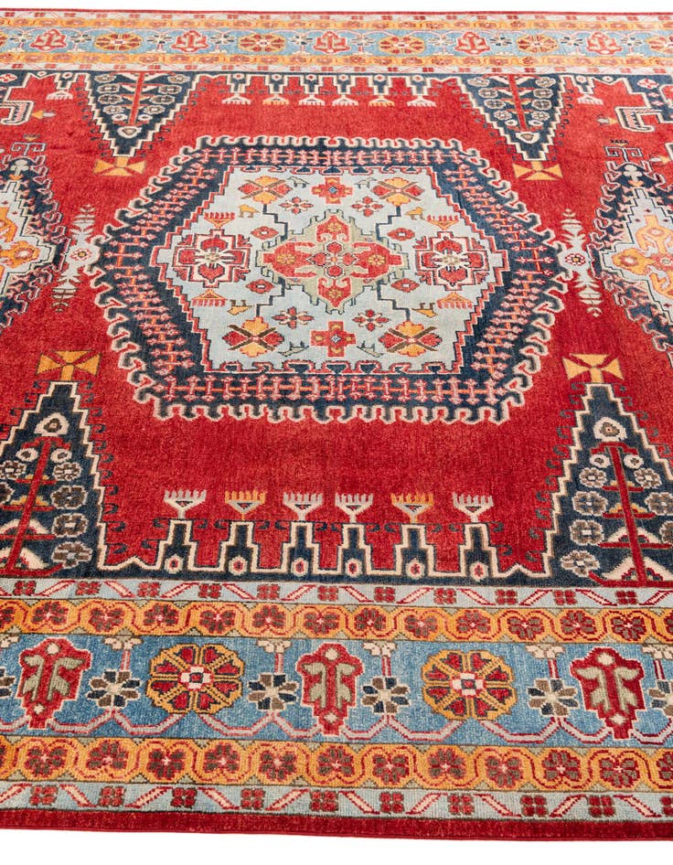 Detail image of  8' x 9' 9  Hand Knotted Kazak Rug